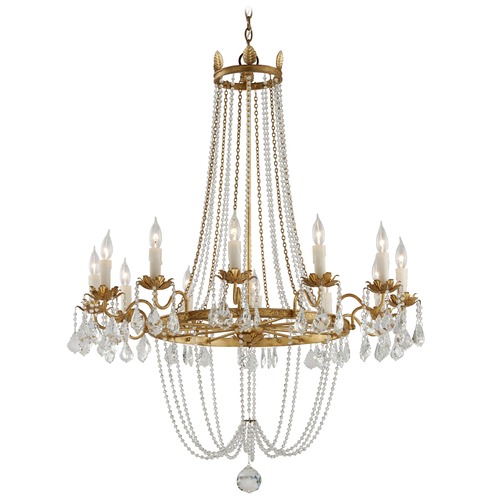 Troy Lighting Viola Distressed Gold Leaf Chandelier by Troy Lighting F5367