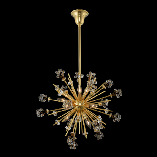 Allegri Crystal Constellation 18k Gold Pendant Light