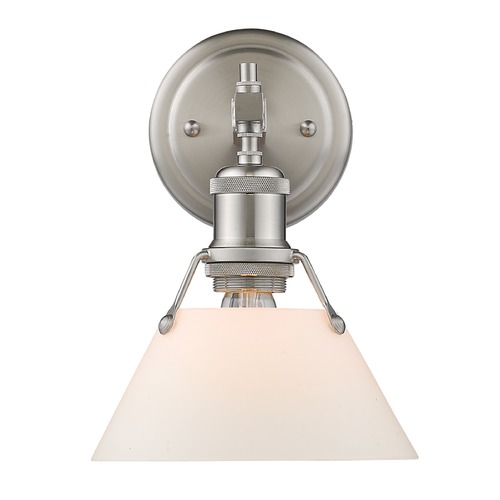 Golden Lighting Orwell Wall Sconce in Pewter by Golden Lighting 3306-BA1 PW-OP