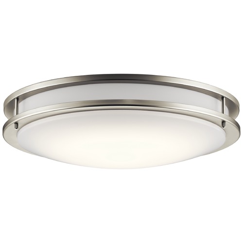 Kichler Lighting 17.75-Inch Brushed Nickel LED Flush Mount 3000K by Kichler Lighting 10786NILED