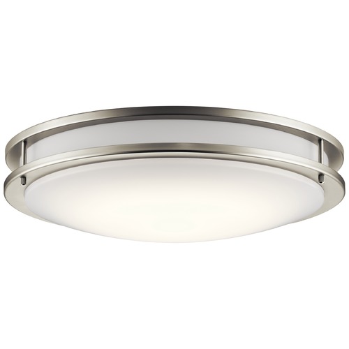 Kichler Lighting 17.75-Inch Brushed Nickel LED Flush Mount 3000K by Kichler Lighting 10786NILED