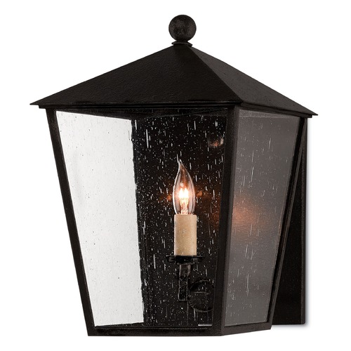 Bening 14.75-Inch Outdoor Wall Light in Midnight by Currey & Company