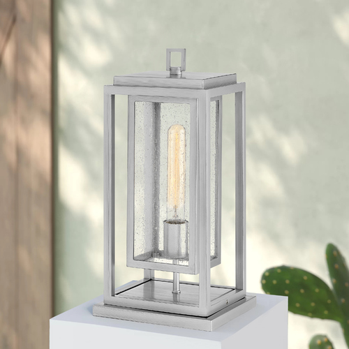 Republic Satin Nickel Post Light by Hinkley Lighting