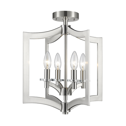 Zander Brushed Nickel Semi-Flush Mount by Z-Lite