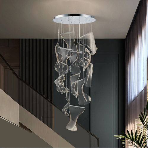 Rinkle 14-Light LED Multi Pendant in Polished Chrome by ET2 Lighting