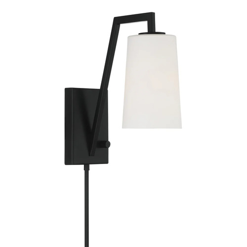 Avon Wall Task Light in Matte Black by Crystorama Lighting