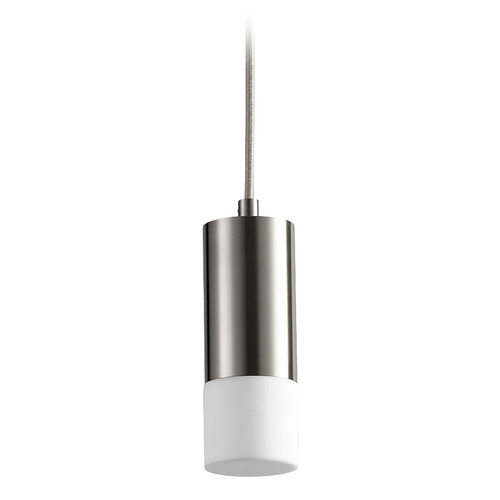 Magneta Small Acrylic LED Pendant in Satin Nickel by Oxygen Lighting