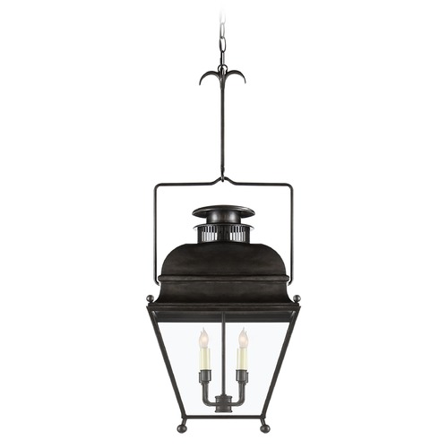 Visual Comfort Signature Collection E.F. Chapman Holborn Small Lantern in Aged Iron by Visual Comfort Signature CHC2215AI