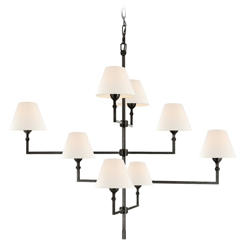 Visual Comfort Signature Collection Alexa Hampton Jane Chandelier in Gun Metal by Visual Comfort Signature AH5310GML