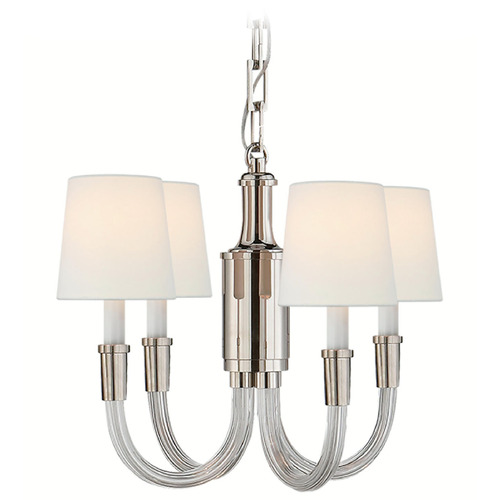 Visual Comfort Signature Collection Thomas OBrien Vivian Chandelier in Polished Nickel by VC Signature TOB5031PNL