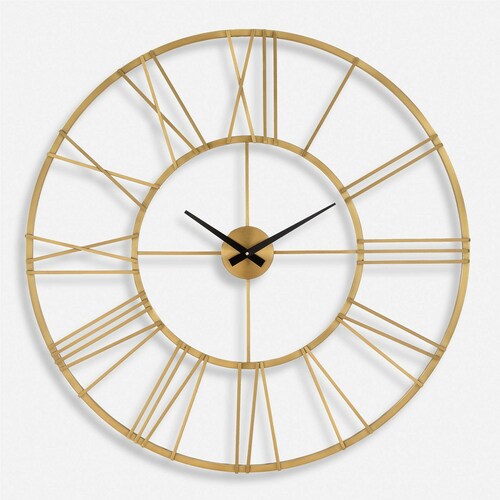 Uttermost Lighting The Uttermost Company Jim Parsons Keyann Brushed Brass Clock 06466