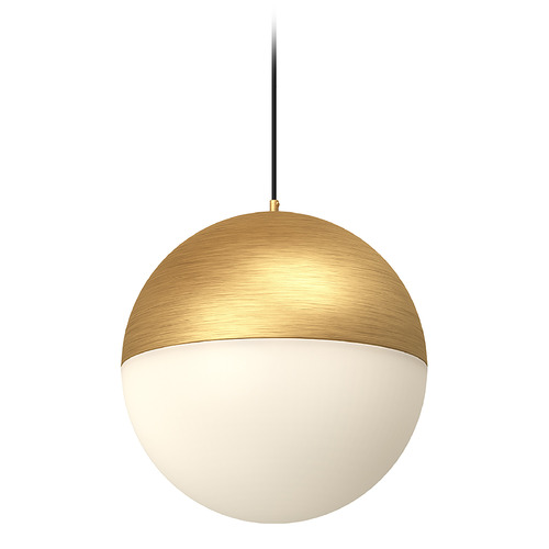 Kuzco Lighting Monae Brushed Gold LED Mini-Pendant Light with Globe Shade