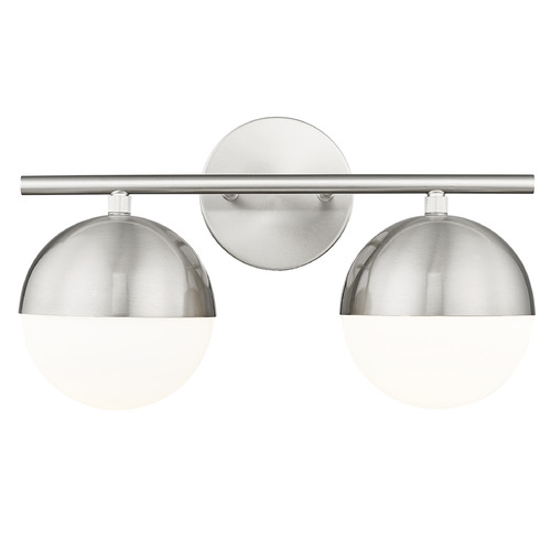Z-Lite Z-Lite Realm Sphere Brushed Nickel Bathroom Light 7517-2V-BN