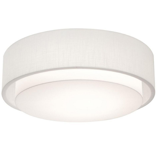 Afx Lighting Sanibel Linen White Flushmount Light