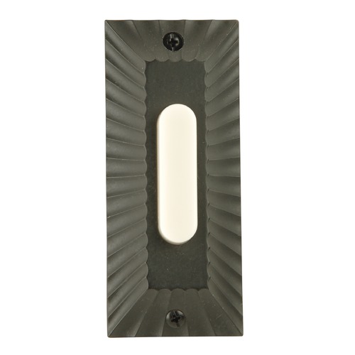 Craftmade Lighting Die-Cast Builder's Plus Weathered Black LED Doorbell Button by Craftmade Lighting PB4043-WB