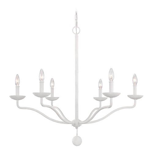 Visual Comfort Studio Collection Annie 32.50-Inch Chandelier in Plaster White by Visual Comfort Studio F3130/6PSW