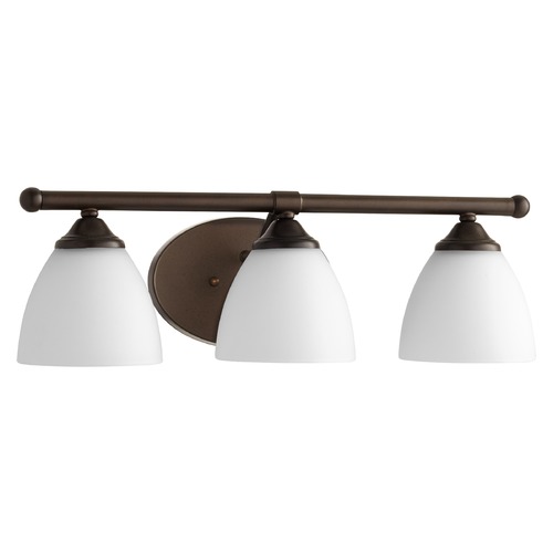 Quorum Lighting Brooks Oiled Bronze Bathroom Light by Quorum Lighting 5150-3-86