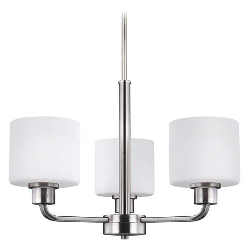 Generation Lighting Canfield Brushed Nickel Mini Chandelier by Generation Lighting 3128803-962