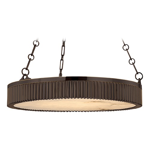 Hudson Valley Lighting Hudson Valley Lighting Lynden Distressed Bronze Pendant Light with Drum Shade 522-DB
