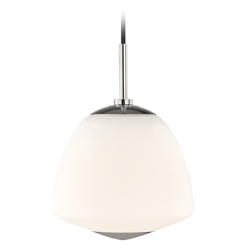 Mitzi by Hudson Valley Mitzi By Hudson Valley Jane Polished Nickel Pendant Light with Bowl / Dome Shade H288701S-PN