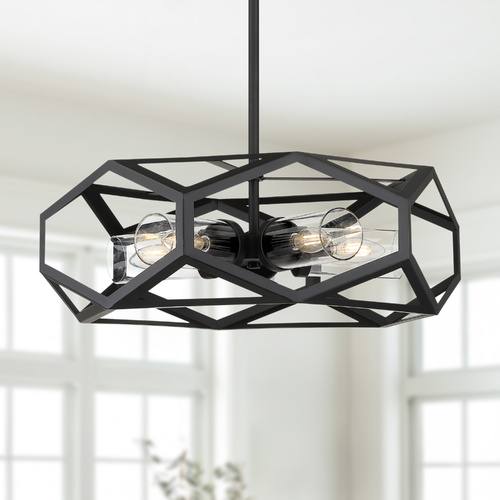Zemi Black Chandelier by Satco Lighting