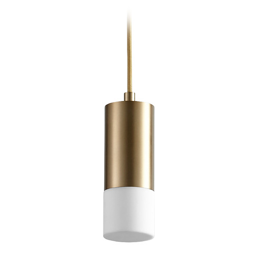 Oxygen Magneta Small Acrylic LED Pendant in Aged Brass by Oxygen Lighting 3-607-40