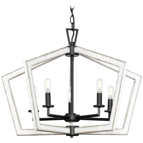 Progress Lighting Progress Lighting Parkhurst 5-Light Matte Black Chandelier P400301-31M