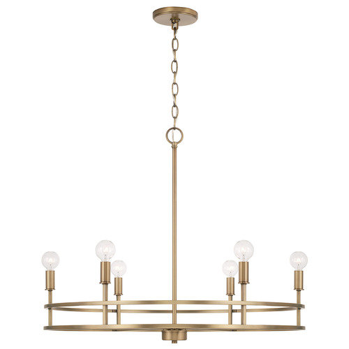 HomePlace by Capital Lighting Fuller 6-Light Chandelier in Brass by HomePlace by Capital Lighting 448761AD