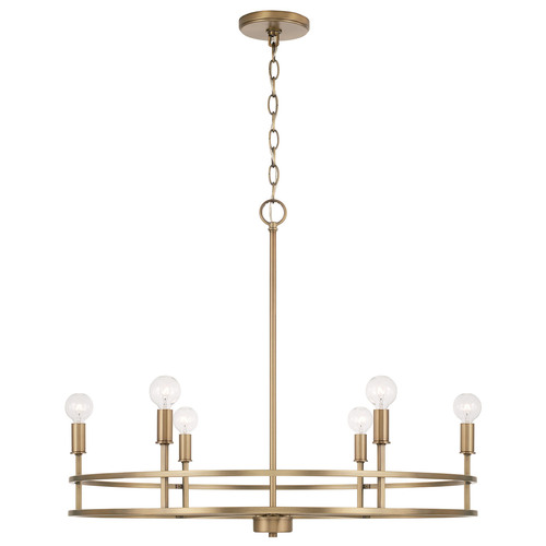 Fuller 6-Light Chandelier in Brass by HomePlace by Capital Lighting