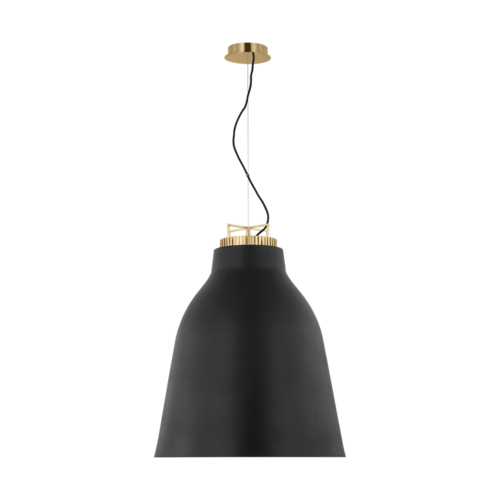 Visual Comfort Modern Collection Visual Comfort Modern Collection Forge Nightshade Black & Natural Brass LED Pendant Light SLPD12927BNB