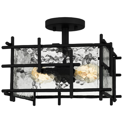 Quoizel Lighting Daphne Matte Black Semi-Flushmount Light