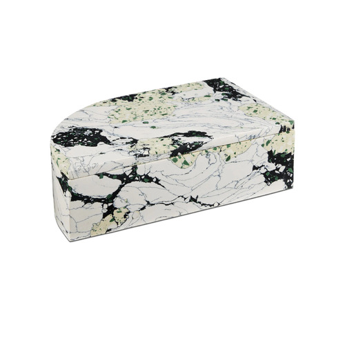 Fossey Rectangular Box in White & Black by Currey & Company