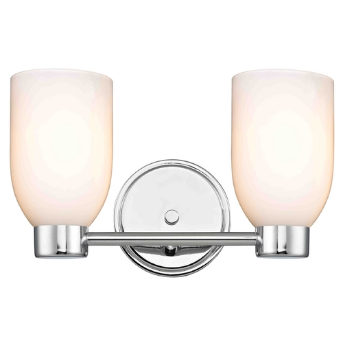 Design Classics Lighting Aon Fuse Chrome Bathroom Light 1802-26 GL1024D