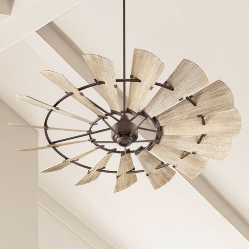 Windmill 72-Inch Modern Farmhouse Fan in Oiled Bronze by Quorum Lighting