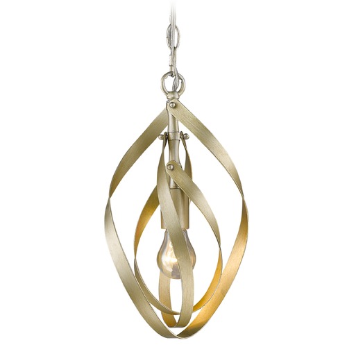 Nicolette White Gold Mini Pendant by Golden Lighting