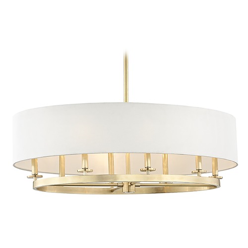 Durham Aged Brass Pendant with Oval Shade by Hudson Valley Lighting