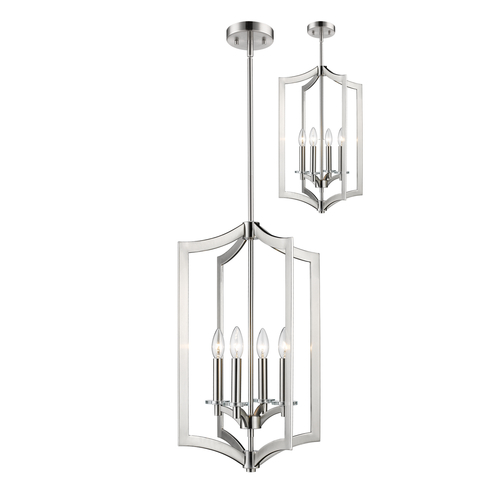 Z-Lite Zander Brushed Nickel Pendant by Z-Lite 6008-4BN