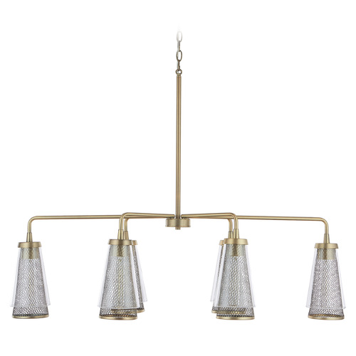 Capital Lighting Abbott 42.50-Inch Linear Chandelier in Aged Brass by Capital Lighting 832361AD