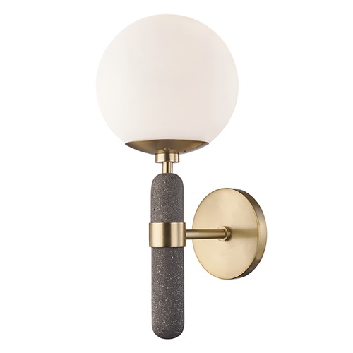 Brielle Aged Brass Sconce by Mitzi by Hudson Valley