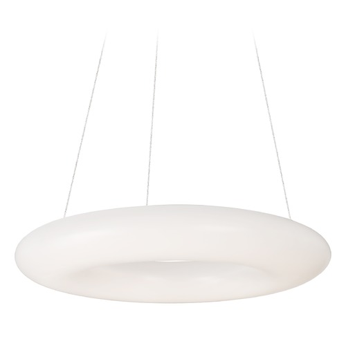 Modern White LED Pendant with White Shade 3000K 1800LM by Kuzco Lighting