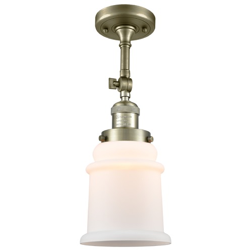 Innovations Lighting Innovations Lighting Canton Antique Brass Semi-Flushmount Light 201F-AB-G181