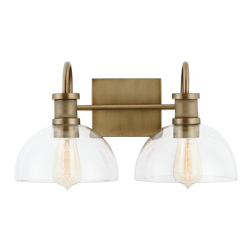 Cassidy 17.50-Inch Vanity Light in Aged Brass with Clear Glass by Capital Lighting