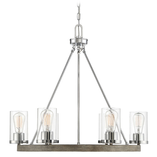 Meridian 27-Inch Chandelier in Greywood Chrome by Meridian M10070GWCH