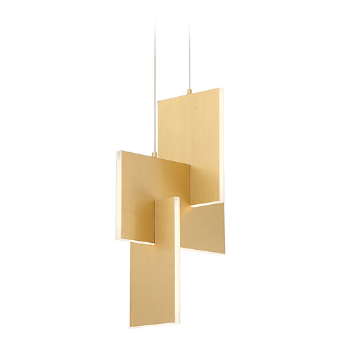 Coburg 14-Inch LED Pendant in Gold by Eurofase Lighting
