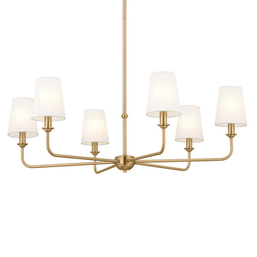 Pallas 6-Light Chandelier in Natural Brass by Kichler Lighting