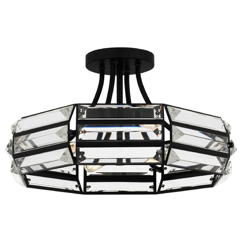 Quoizel Lighting Padilla Matte Black Semi-Flushmount Light