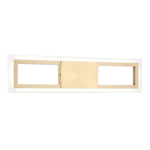 Matteo Lighting Valance Aged Gold Brass LED Vertical Bathroom Light