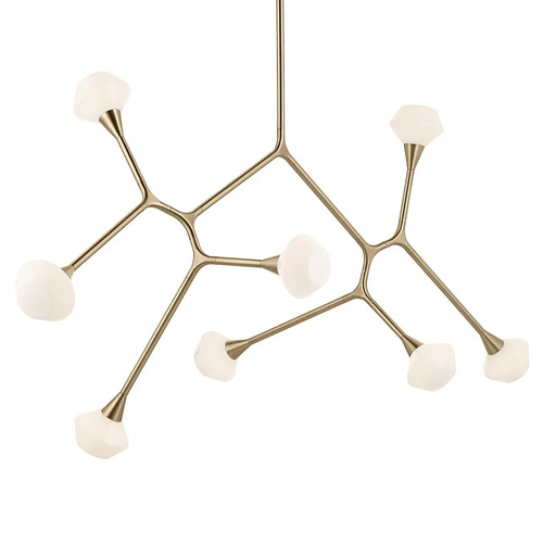 Cassius 32-Inch Convertible Chandelier in Champagne Bronze by Kichler