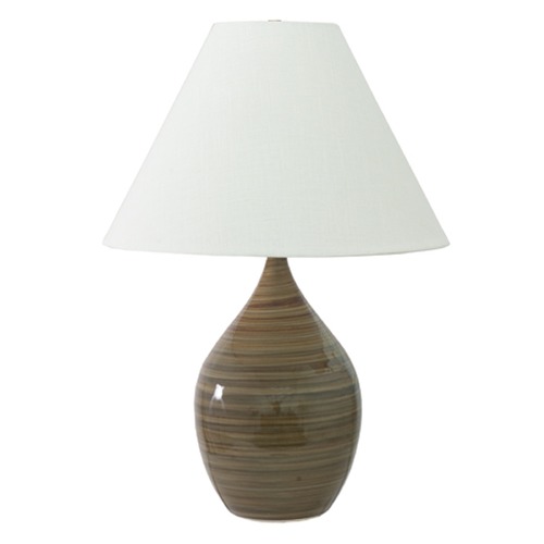 Scatchard Stoneware Tiger's Eye Table Lamp by House of Troy Lighting