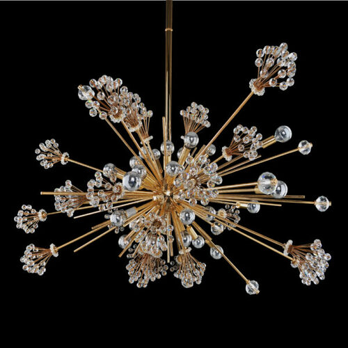Allegri Crystal Constellation 18k Gold Pendant Light